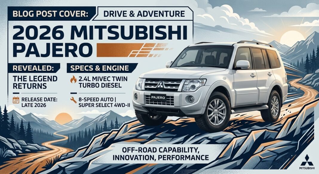 2026 Mitsubishi Pajero: Specs, Engine and Release Date